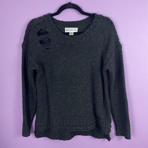wildfox after party distressed sweater